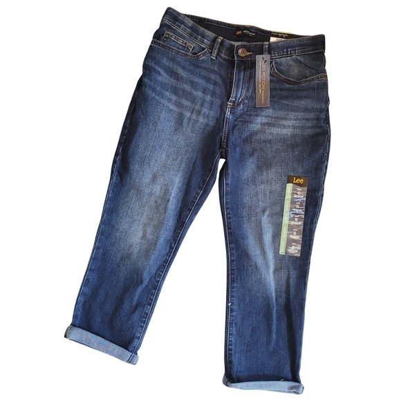 Lee Women's Dark Blue Ankle Jeans - Picture 1 of 5